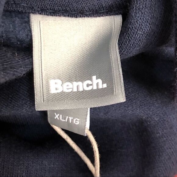 Bench Colourblock Navy Blue & Orange Hooded Sweater Size XL NWT Brand New - Picture 7 of 7